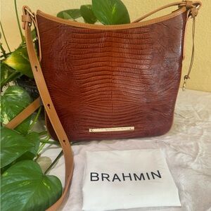 NWT BRAHMIN JODY CROSSBODY Cognac color genuine leather